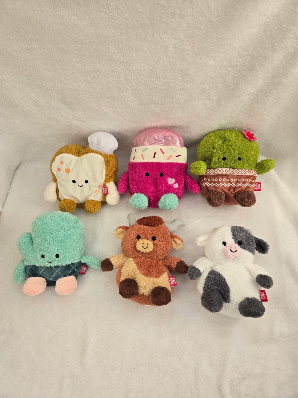 Squishmallows-Inspired Plush Keychain Set - Assorted Pastel Colors